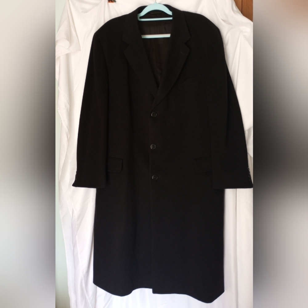 F.R. Tripler & Co. 100% Cashmere Men's Long Coat Black